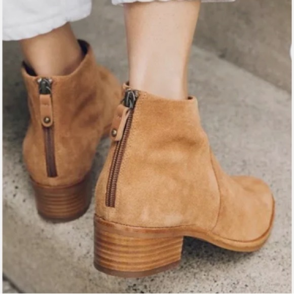Soludos Venetian Tan Suede Ankle Booties - Picture 4 of 13
